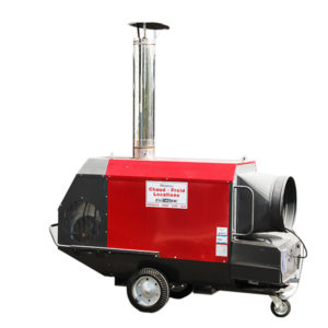 Mobile oil-fired generator with IMA heat exchanger